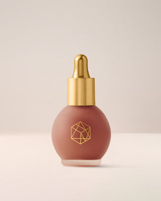 EM Cosmetics Color Drops Serum Blush in Venetian Rose, a vintage rose shade for a romantic, dewy cheek flush.