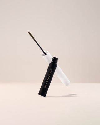 EM Cosmetics Micro-Fluff Sculpting Brow Cream in Universal Taupe, a neutral shade for naturally sculpted, fluffy brows.