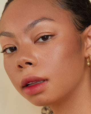 Arm swatches of EM Cosmetics So Soft Multi-Faceplay contour shades, including the deep Pangea.