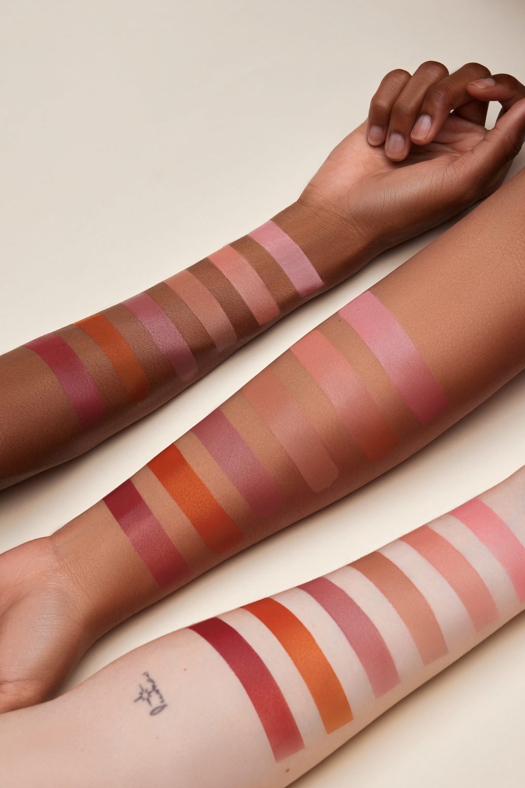 Arm swatches - all shades